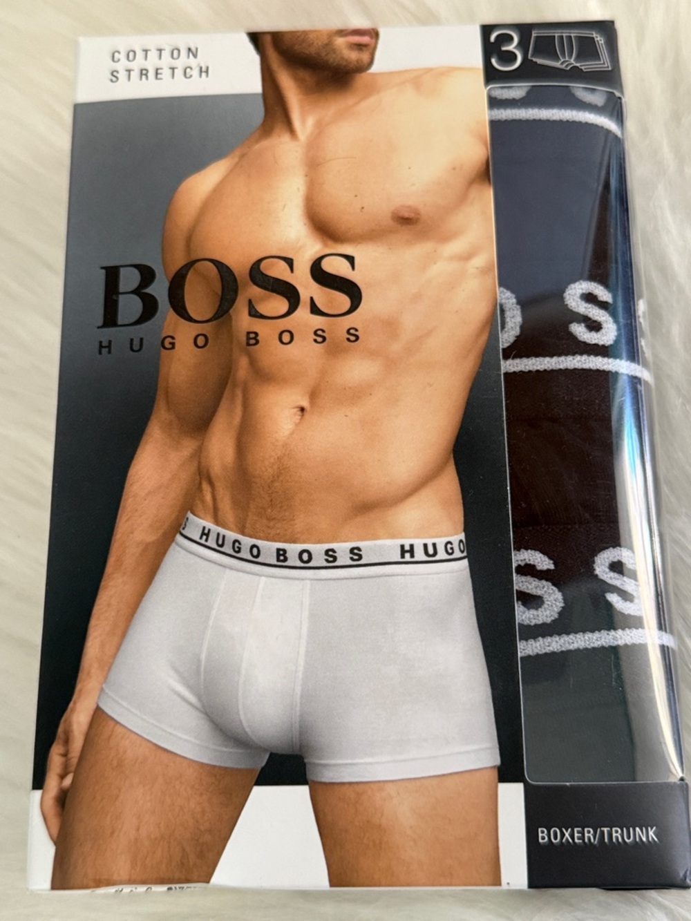 Hugo Boss XXL Cotton Stretch Black 3 Pack Boxer Trunks